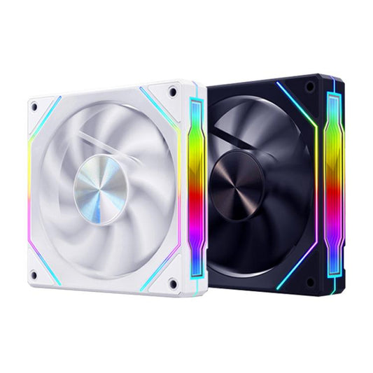 4RS 12cm Computer Case Fan with Infinity Mirror ARGB Thermal Control & Ultra Quiet Cooling(Forward Black) - Fan Cooling by buy2fix | Online Shopping UK | buy2fix