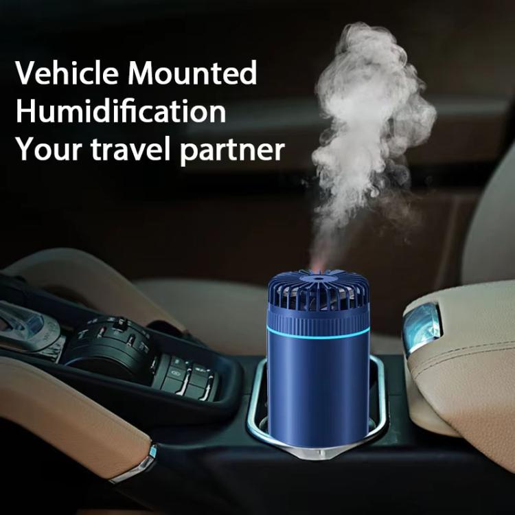 F98 Spray Cooling Desktop Small Fan Bedroom Office Portable Humidifier With Colored Lights, Color: Plug-in (Blue) - Electric Fans by buy2fix | Online Shopping UK | buy2fix