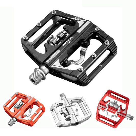 RACEWORK M215 Bicycle Lock Pedal To Flat Pedal Aluminum Alloy SPD Clipless Pedal(Titanium-color) - Pedals by RACEWORK | Online Shopping UK | buy2fix