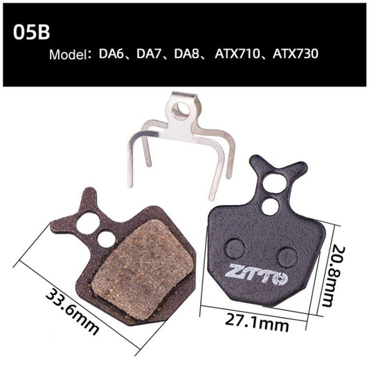 2pairs ZTTO Bicycle Disc Braking Pads Mountain Bike Semi-Metallic Resin Brake Pads, Model: MS-05B - Bicycle Brake Parts by ZTTO | Online Shopping UK | buy2fix