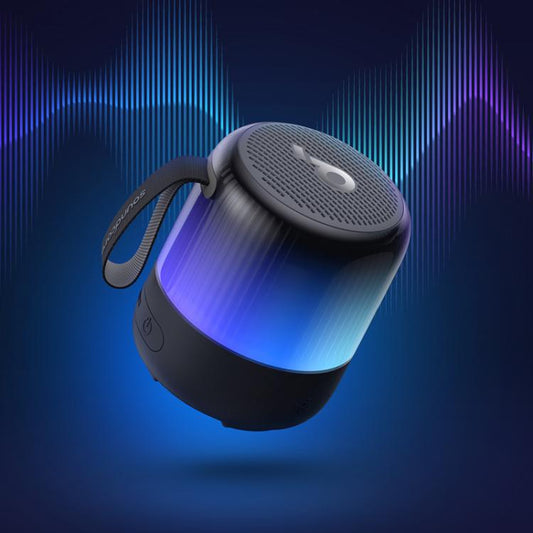 ANKER A3136 Soundcore Glow Mini Neon Subwoofer Wireless Bluetooth Small Speaker(Black) - Mini Speaker by ANKER | Online Shopping UK | buy2fix