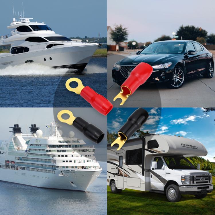 Car Audio Modification Brass Terminal Insulation Soft Sheath Set - Booster Cable & Clip by buy2fix | Online Shopping UK | buy2fix