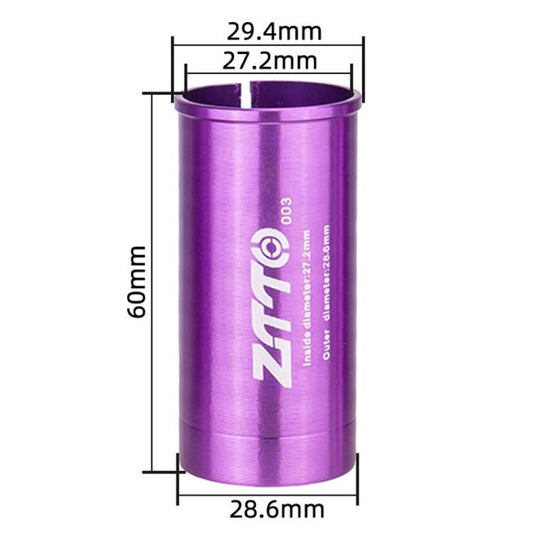 27.2-28.6mm 003 2pcs ZTTO Bicycle Seat Post Conversion Sleeve Reducer Cover(Purple) - Others by ZTTO | Online Shopping UK | buy2fix