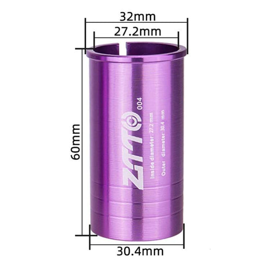 27.2-30.4mm 004 2pcs ZTTO Bicycle Seat Post Conversion Sleeve Reducer Cover(Purple) - Others by ZTTO | Online Shopping UK | buy2fix