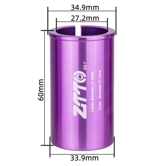 27.2-33.9mm 007 2pcs ZTTO Bicycle Seat Post Conversion Sleeve Reducer Cover(Purple) - Others by ZTTO | Online Shopping UK | buy2fix