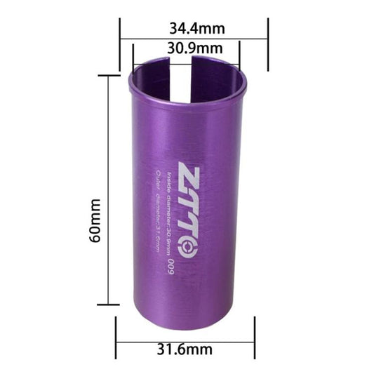 30.9-31.6mm 009 2pcs ZTTO Bicycle Seat Post Conversion Sleeve Reducer Cover(Purple) - Others by ZTTO | Online Shopping UK | buy2fix