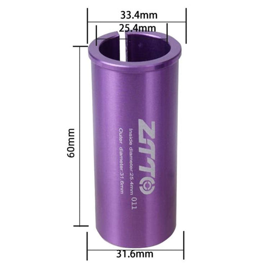 25.4-31.6mm 011 2pcs ZTTO Bicycle Seat Post Conversion Sleeve Reducer Cover(Purple) - Others by ZTTO | Online Shopping UK | buy2fix