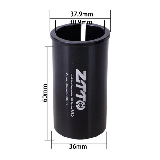 30.9-36mm 015 2pcs ZTTO Bicycle Seat Post Conversion Sleeve Reducer Cover(Black) - Others by ZTTO | Online Shopping UK | buy2fix