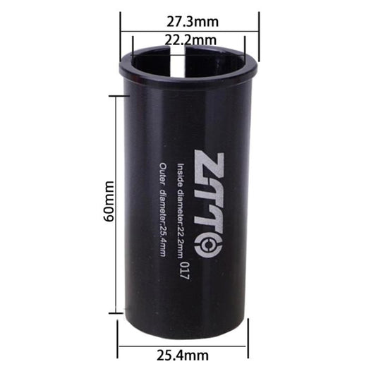 22.2-25.4mm 017 2pcs ZTTO Bicycle Seat Post Conversion Sleeve Reducer Cover(Black) - Others by ZTTO | Online Shopping UK | buy2fix