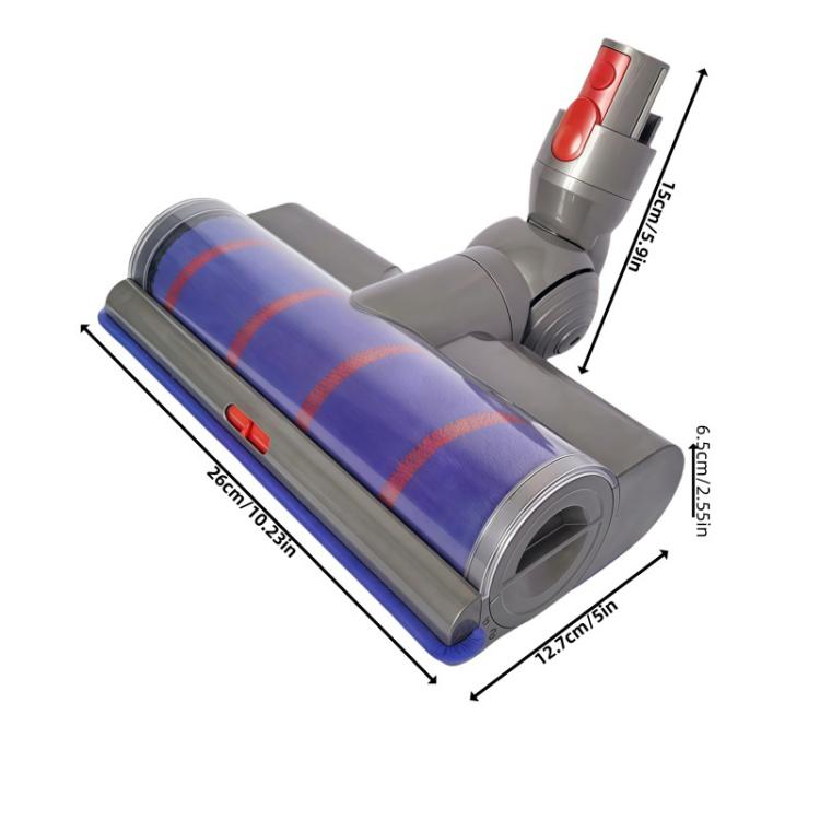 Adjustable Suction Floor Brush for Dyson V7 / V8 / V10 / V11 / V15 / G5 Vacuum Cleaners, Spec: Direct Drive Head+Soft Roller Set - For Dyson Accessories by buy2fix | Online Shopping UK | buy2fix