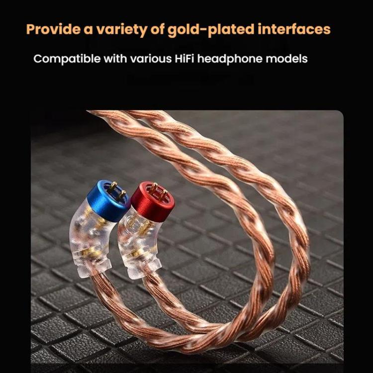 CVJ VS400 Interchangeable Audio Plug Oxygen-Free Copper Headphone Upgrade Cable, Style: Type-C 0.75mm - Cable & Splitter by CVJ | Online Shopping UK | buy2fix