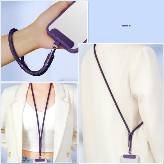 Crossbody Adjustable Phone Lanyard With Self-Locking 360-Degree Rotatable Anti-Tangle Design & TPU Clip Orange - Lanyards & Wrist Straps by buy2fix | Online Shopping UK | buy2fix