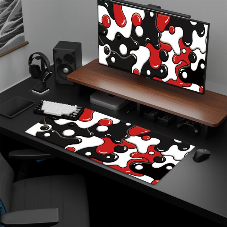 Abstract Fluid Color Blending Mouse Pad Non-Slip Rubber Desk Mat For Office, Gaming 300x800x2mm(No.2) - Mouse Pads by buy2fix | Online Shopping UK | buy2fix