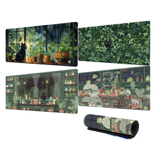 Frog Mouse Pad Cute Green Desk Mat With Non-Slip Rubber Base For Computer Laptop 300x700x3mm(Pattern 4) - Mouse Pads by buy2fix | Online Shopping UK | buy2fix