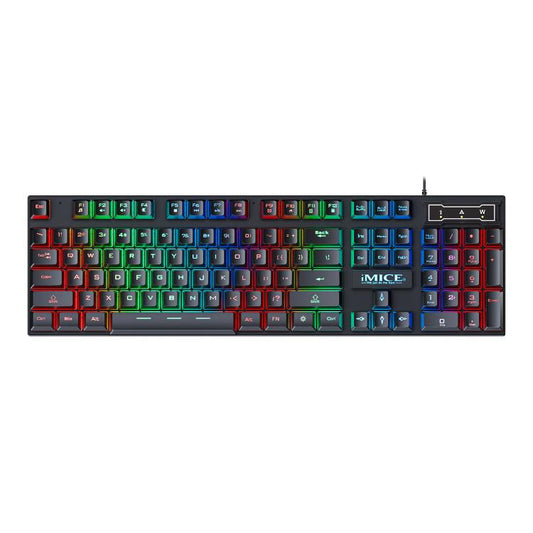 iMICE GK-490 4 In 1 Wired Hovering Illuminated Gaming Keyboard Mouse Headset Set - Wired Keyboard by iMICE | Online Shopping UK | buy2fix