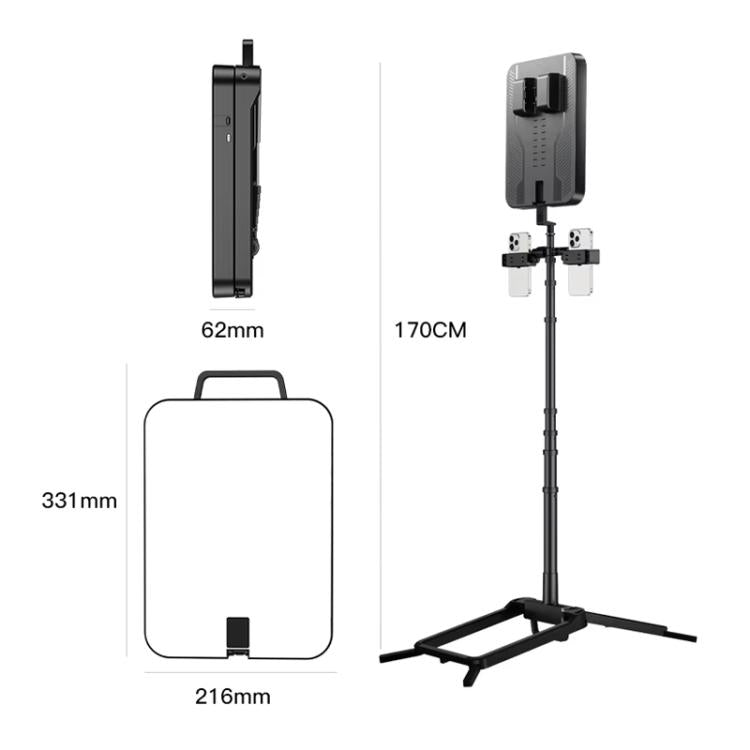 1.7m 14-Inch Suitcase Integrated Design Fill Light Foldable 3500-6000K Full-Screen Live Photography Video Light YY-3 - Selfie Light by buy2fix | Online Shopping UK | buy2fix