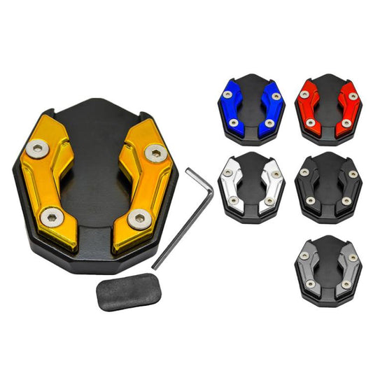 JCBD-002 CNC Aluminum Alloy Motorcycle Side Support Anti-slip Pad(Red) - Replacement Parts by buy2fix | Online Shopping UK | buy2fix