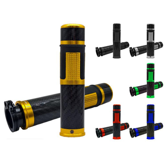 1pair Universal Motorcycle Carbon Fiber Grip Cover Throttle Turn Decorative Cover(Red) - Grips by buy2fix | Online Shopping UK | buy2fix