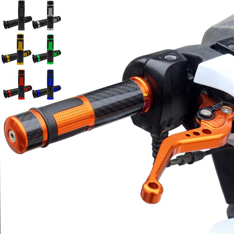 1pair Universal Motorcycle Carbon Fiber Grip Cover Throttle Turn Decorative Cover(Gold) - Grips by buy2fix | Online Shopping UK | buy2fix