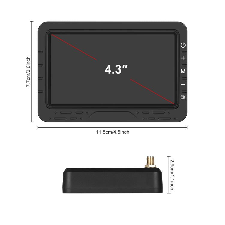 4.3 inch Digital Wireless HD 1 To 1 Reversing Display Car Center Control All-in-One Machine, Spec: With Short License Plate Holder Europe - Car Monitor by buy2fix | Online Shopping UK | buy2fix