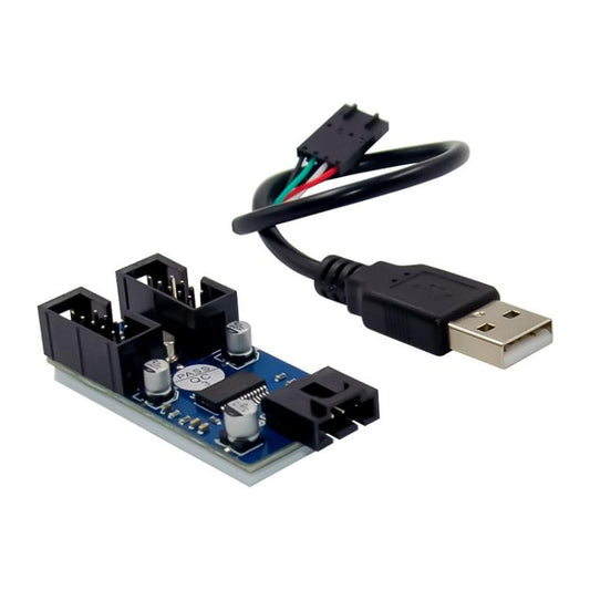 SUNWEIT ST650 GL850 USB2.0 9P To Dual Port Built-in 9P USB2.0 Motherboard Hub - Others by buy2fix | Online Shopping UK | buy2fix
