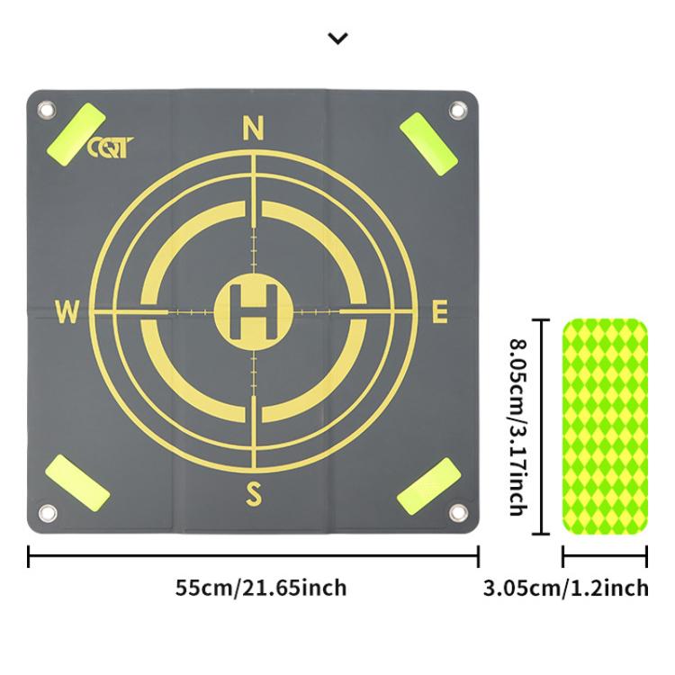 CQT 55cm Universal Reflective Drone Landing Pad Dual-Sided Waterproof Foldable Mat with Ground Pegs(Two-Tone) - Parking Apron by CQT | Online Shopping UK | buy2fix