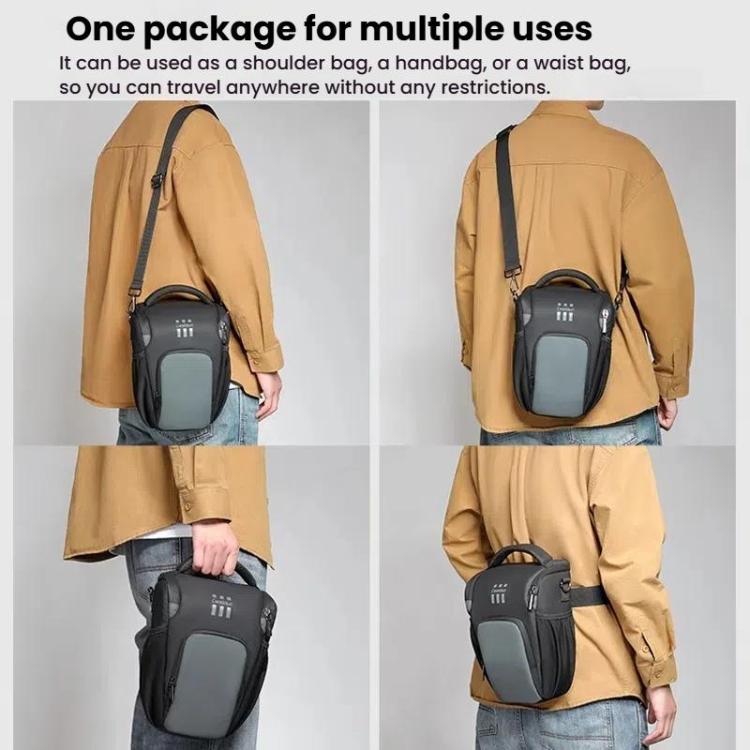 Cwatcun D1 Large Lightweight Portable Leather Film Material Camera Crossbody Bag - Strap Satchel by Cwatcun | Online Shopping UK | buy2fix