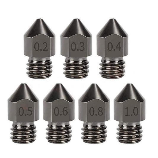 5pcs /Pack 1.75/0.8mm MK8 Hardened Steel Nozzle High-Temperature Resistant 3D Printer Extruder Hotend - Parts by buy2fix | Online Shopping UK | buy2fix