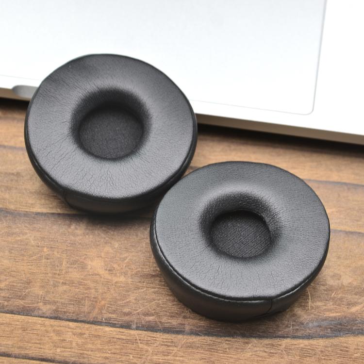 For Jabra Engage 55/65/75 Headset 1pair Protein Leather Ear Cushions Soft Replacement Ear Pads(Black) - Earmuff & Pad by buy2fix | Online Shopping UK | buy2fix