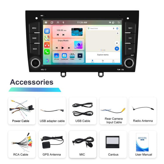 For Peugeot 408 7 inch Horizontal Screen Carplay Car Player Car Navigation Center Control, Spec: Standard - Car MP3 & MP4 & MP5 by buy2fix | Online Shopping UK | buy2fix
