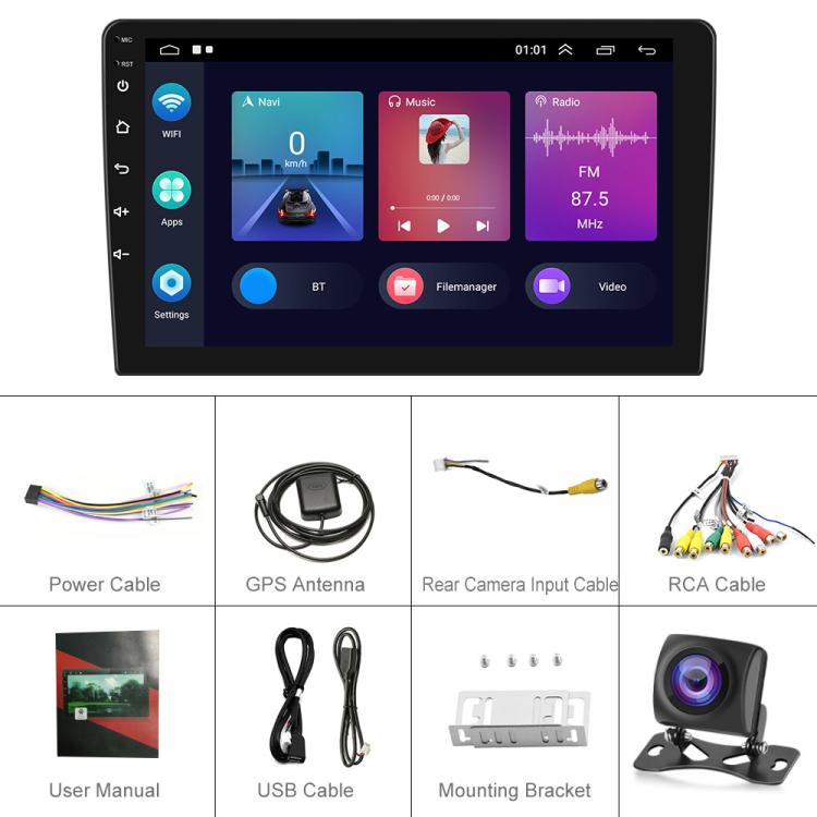 2+32G For BMW E46 1999-2005 9 inch WiFi Version Large Screen Carplay Car Navigator Reversing Camera Integrated Machine(Standard+AHD Camera) - Car MP3 & MP4 & MP5 by buy2fix | Online Shopping UK | buy2fix