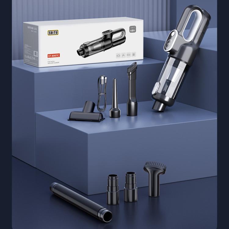 SUITU ST-8007C Car Vacuum Cleaner Vacuuming Blowing Home Outdoor Handheld Small Brushless Vacuum Cleaner(Black Silver) - Vacuum Cleaner by SUITU | Online Shopping UK | buy2fix