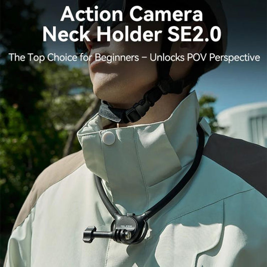 TELESIN Action Camera Neck Holder SE2.0 POV Perspective Bracket With Adjustable Chest Strap(Black) - Holder by TELESIN | Online Shopping UK | buy2fix