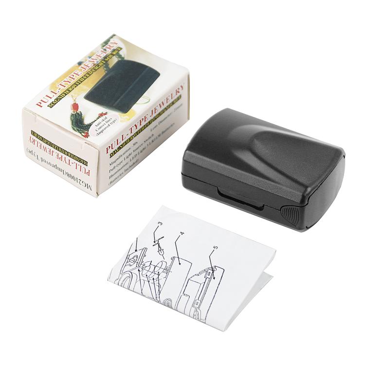 30X Jewelry Mirror Drawer-Style Telescopic Magnifying Glass With LED Lighting - Hand Held Style by buy2fix | Online Shopping UK | buy2fix