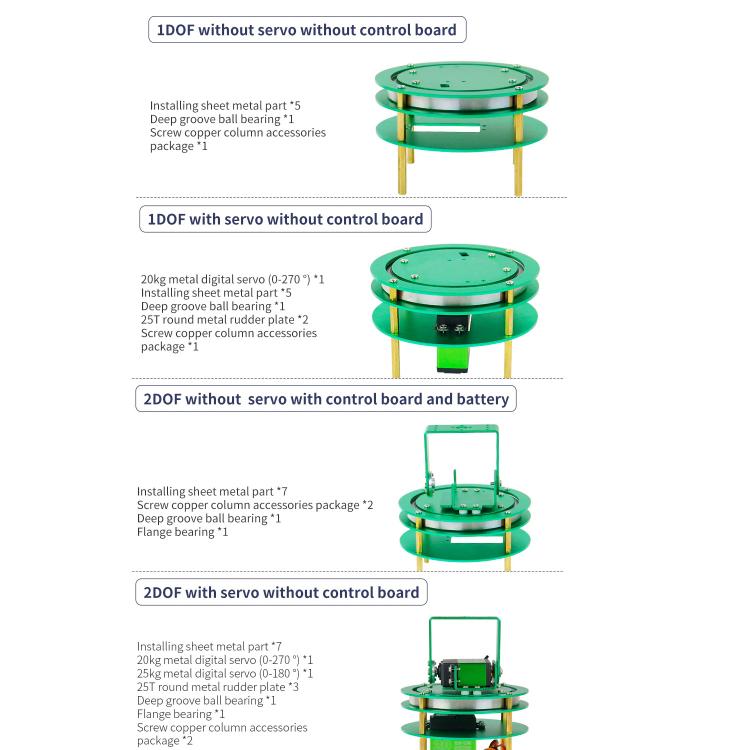 Yahboom 1DOF Electric Platform For Robot Car Green - Robotics Accessories by Yahboom | Online Shopping UK | buy2fix