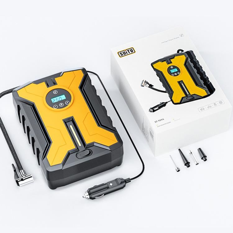 SUITU ST-929ASX 19-cylinder Wired Digital Display Car Air Pump Portable High-Pressure Automatic Air Pump(Black Yellow) - Inflatable Pump by SUITU | Online Shopping UK | buy2fix