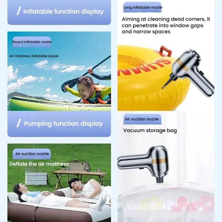 SUITU ST-6665 Pro Car Wireless Vacuum Cleaner High Power Portable Mini Handheld Blower Vacuum Cleaner, Color: Silver Gold - Vacuum Cleaner by SUITU | Online Shopping UK | buy2fix