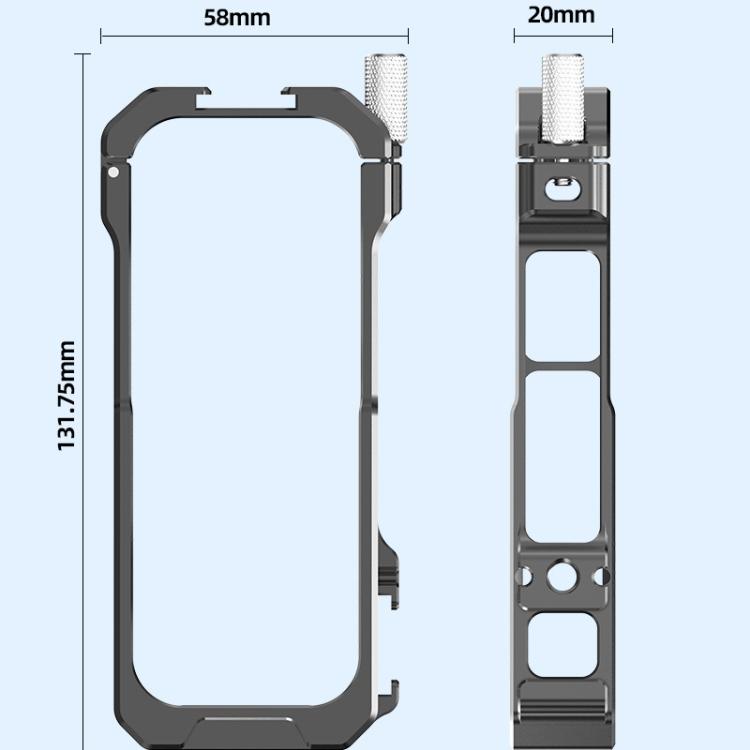For Insta360 X3 HEPAIL AC62 Metal Rabbit Cage Magnetic Suction Horizontal Vertical Protective Frame - Mount & Holder by HEPAIL | Online Shopping UK | buy2fix