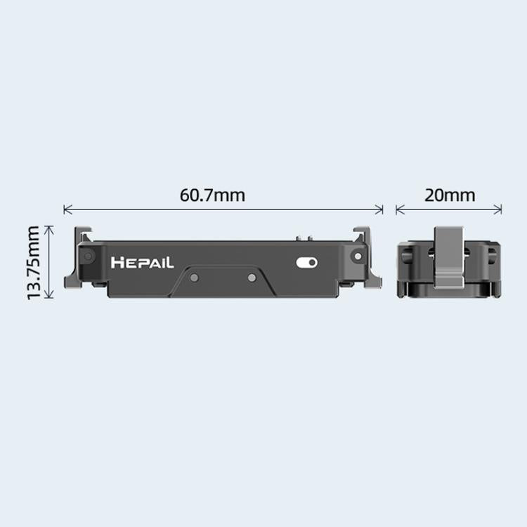 For Insta360 GO 3 / 3S HEPAIL AC69 Aluminium Alloy Quick-Release Charging Base - Mount & Holder by HEPAIL | Online Shopping UK | buy2fix