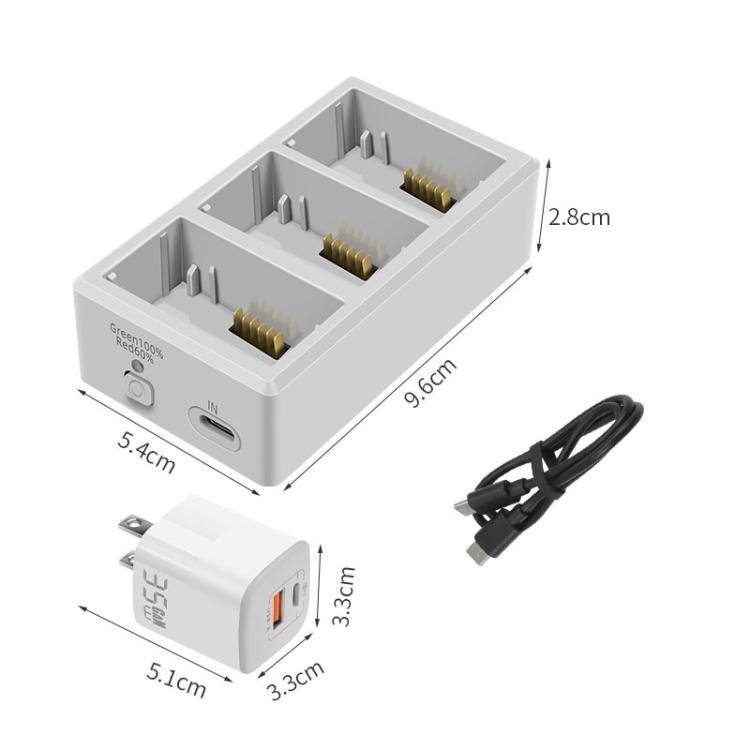 YX 3-Way Battery Charger For DJI Mini 4 Pro/Mini 3/Mini 3 Pro Charging Hub 35W US Plug - Other by YX | Online Shopping UK | buy2fix