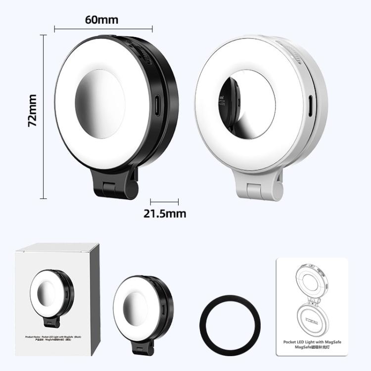 HEPAIL AC74 Magsafe Magnetic Smartphone Light Portable Handheld Selfie Light(White) - Selfie Light by HEPAIL | Online Shopping UK | buy2fix