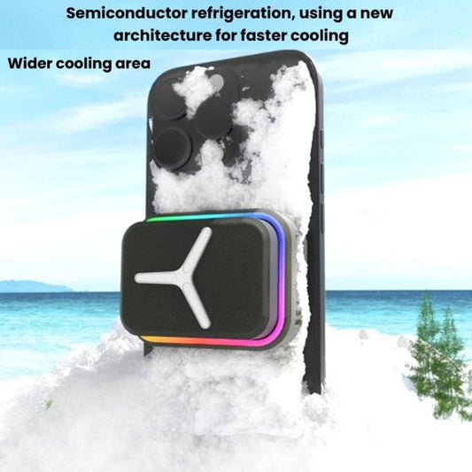 SR03 Wireless Magnetic Phone Cooler With LED Light Overclocking Semiconductor Cooling(White) - Cooling Fan Radiator by buy2fix | Online Shopping UK | buy2fix