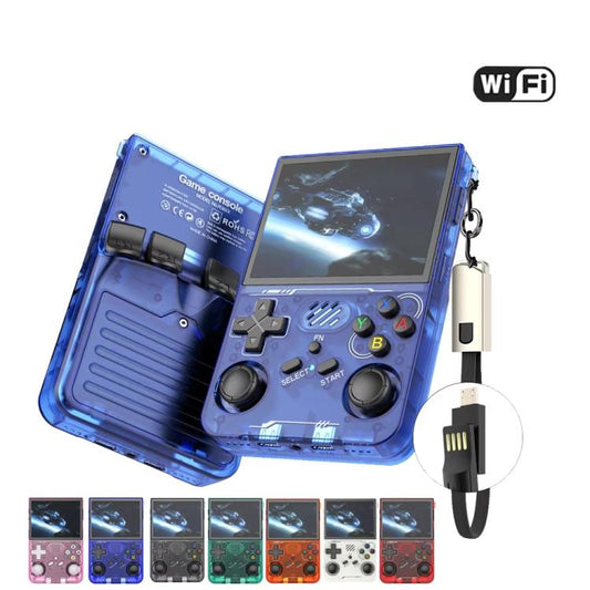 R36XX Dual-Band WiFi Handheld Game Console 3.5-Inch IPS HD Mipi Screen Open-Source Linux OS 128G(Transparent Purple) - Pocket Console by buy2fix | Online Shopping UK | buy2fix