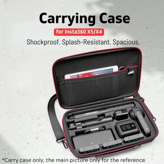 For Insta360 X5 / X4 Camera SYMIK Large Capacity Storage Bag Handbag Messenger Carrying Case(Black) - Case & Bags by SYMIK | Online Shopping UK | buy2fix