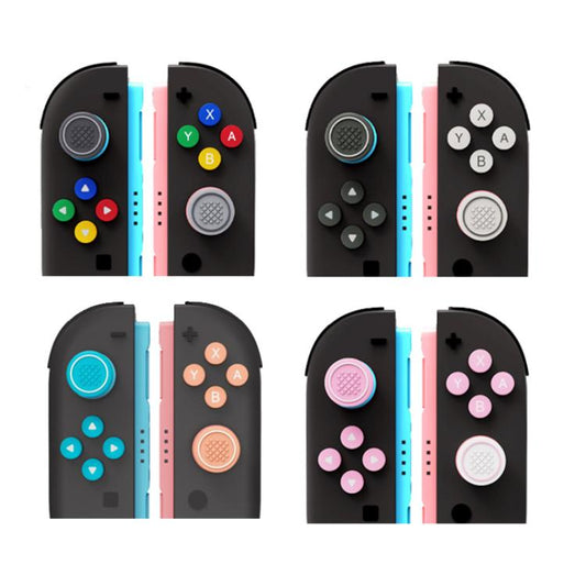 For Nintendo Switch 2 Joy-Con Controllers Silicone Button Skins & Joystick Caps Set(Pink) - Others by buy2fix | Online Shopping UK | buy2fix