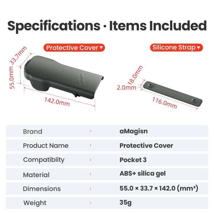 For DJI Osmo Pocket 3 Camera aMagisn Protective Cover Storage Case with 4 Magnetic Filter Slots(Black) - Case & Bags by aMagisn | Online Shopping UK | buy2fix