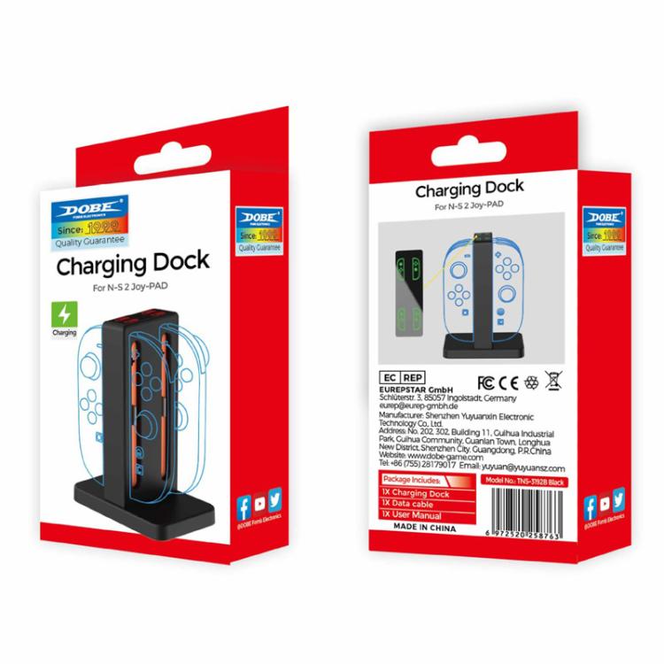 DOBE 4-in-1 Magnetic Charging Station for Nintendo Switch 2 Controllers with LED Indicators & Cartridge Storage - Charger & Power by DOBE | Online Shopping UK | buy2fix
