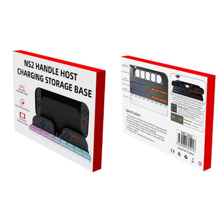 For Nintendo Switch 2 Console and Joy-Con Controllers Charging Dock with RGB Lighting, 9 Game Card Slots - Charger & Power by buy2fix | Online Shopping UK | buy2fix