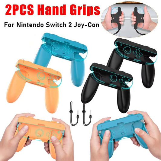 For Nintendo Switch 2 Joy-Con Controllers 2-in-1 Detachable Grip for Dual/Single-Hand Use(Black) - Gamepads by buy2fix | Online Shopping UK | buy2fix