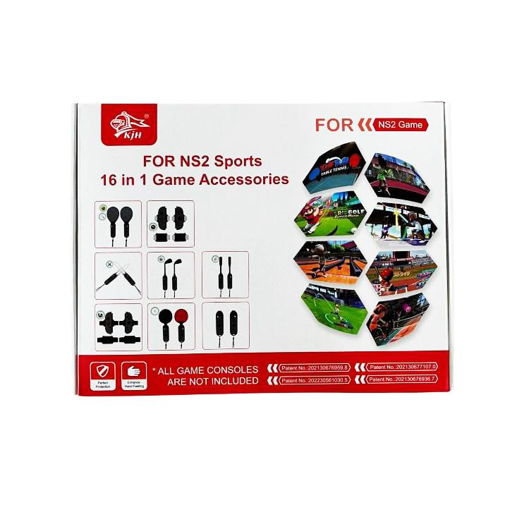 KJH 16-in-1 Motion Sports Kit for Nintendo Switch 2 Joy-Con Detachable Grips with Tennis Racket, Golf Club, Baseball Bat - Others by KJH | Online Shopping UK | buy2fix